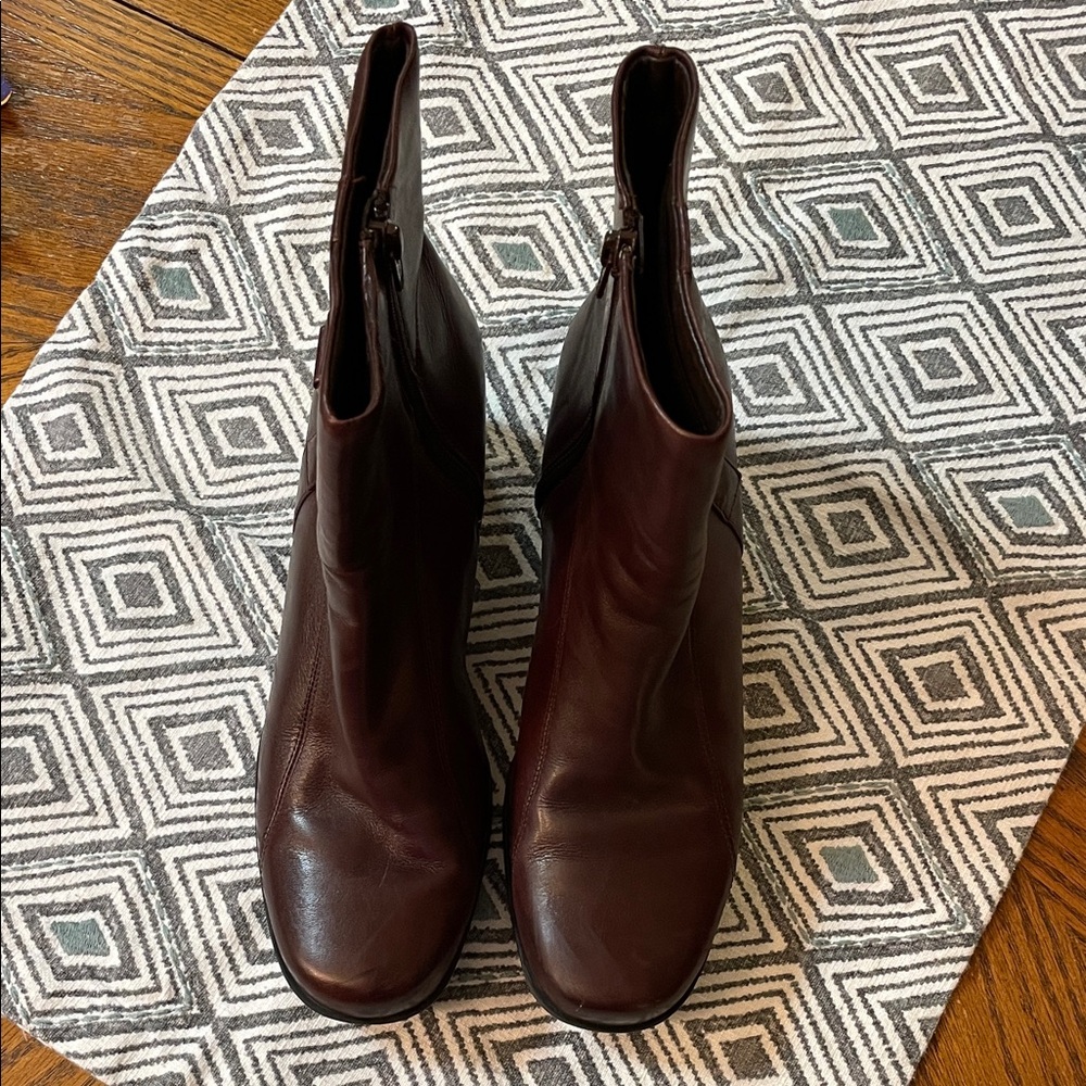 Elegant Brown Leather Ankle Boots